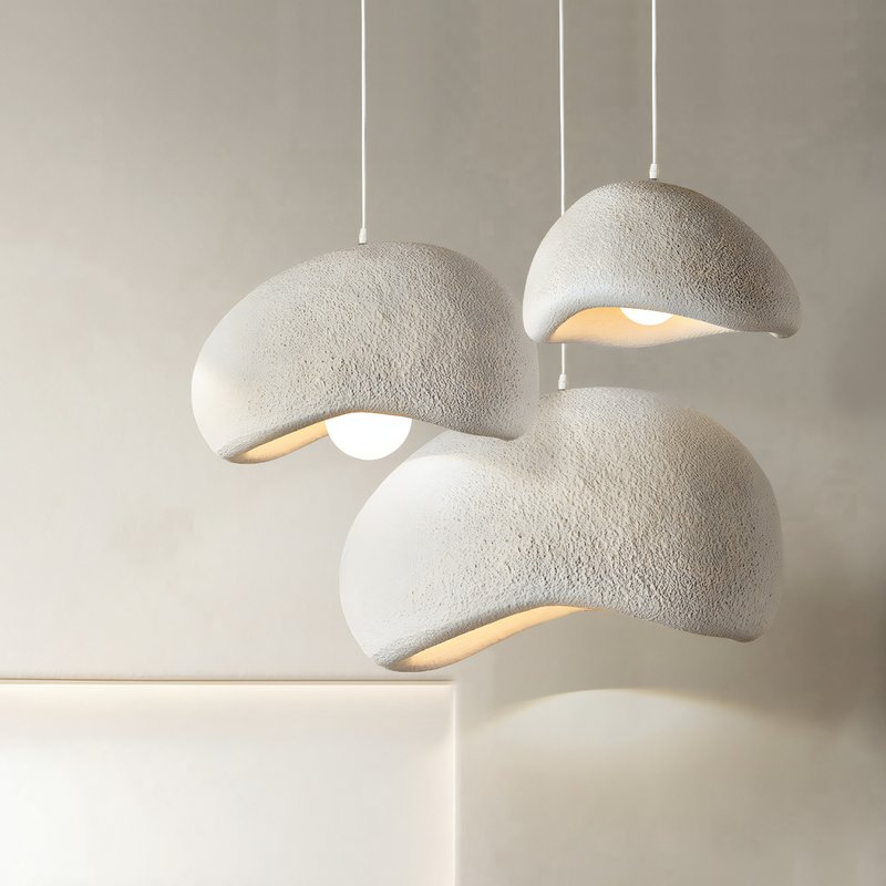 Plafonnier Wabi-sabi blanc de style chinois