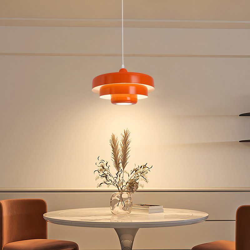 Suspension plafonnier vintage et scandinave orange GENE