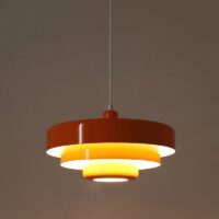 Suspension plafonnier vintage et scandinave orange GENE