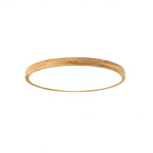 Luminaire plafonnier plat en bois design minimaliste PACO