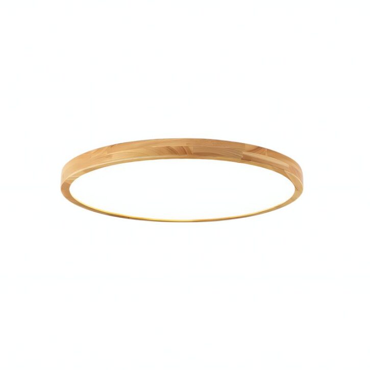 Luminaire plafonnier plat en bois design minimaliste PACO