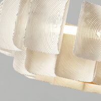 Lustre plafonnier acrylique blanc crème style Wabi-sabi ZENTO