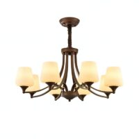 Plafonnier américain vintage et art déco 8 spots CAMILE