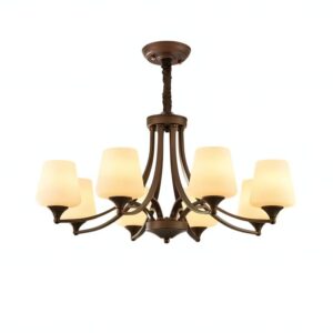 Plafonnier américain vintage et art déco 8 spots CAMILE