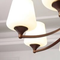 Plafonnier américain vintage et art déco 8 spots CAMILE