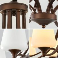 Plafonnier américain vintage et art déco 8 spots CAMILE