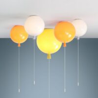 Plafonnier ballon coloré en verre chambre enfant