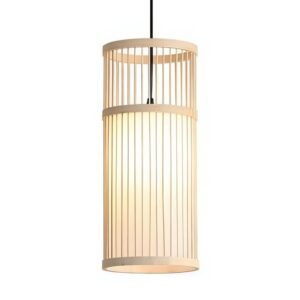 Plafonnier bambou suspendu colonne style japonais WAKI