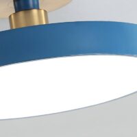 Plafonnier bleu rond et plat minimaliste LUDI