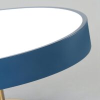 Plafonnier bleu rond et plat minimaliste LUDI