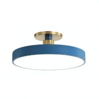 Plafonnier bleu rond et plat minimaliste LUDI