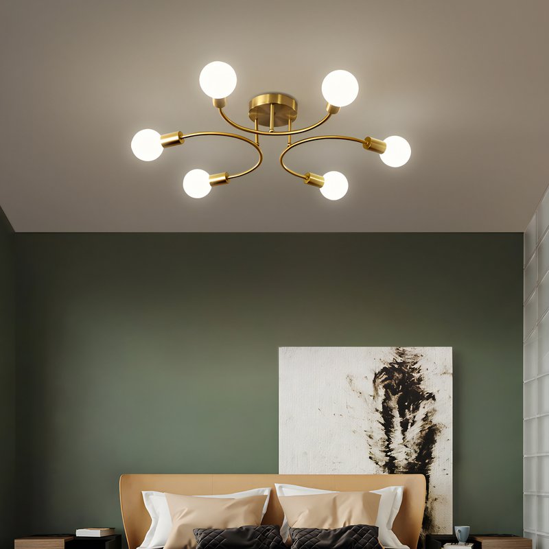 Plafonnier boule doré moderne et design LABIS