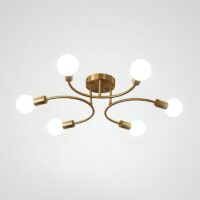 Plafonnier boule doré moderne et design LABIS