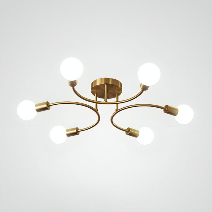 Plafonnier boule doré moderne et design LABIS