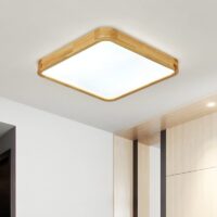 Plafonnier carré led en bois minimaliste PACO