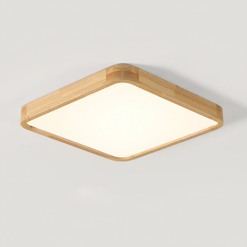 Plafonnier carré led en bois minimaliste PACO