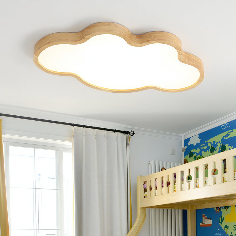Plafonnier chambre bébé nuage bois moderne SUZI