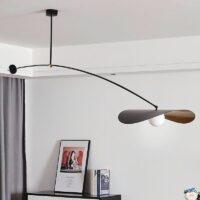 Plafonnier décentré design moderne led en métal