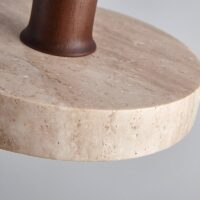 Plafonnier design effet travertin rond ROYAL