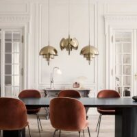 Plafonnier doré suspendu design moderne GERIDA