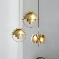 Plafonnier doré suspendu design moderne GERIDA