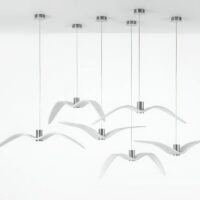 Plafonnier enfant oiseaux suspendus abstraits led FIDELYS