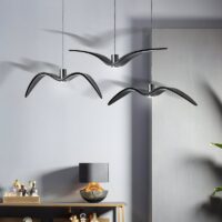Plafonnier enfant oiseaux suspendus abstraits led FIDELYS