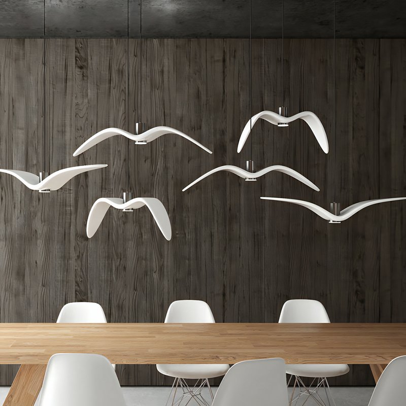Plafonnier enfant oiseaux suspendus abstraits led FIDELYS