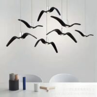 Plafonnier enfant oiseaux suspendus abstraits led FIDELYS