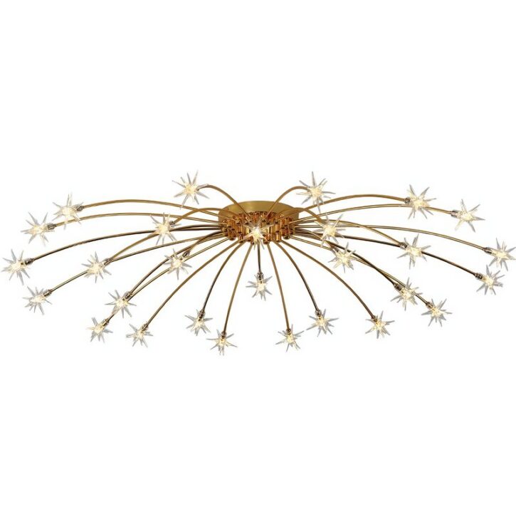 Plafonnier étoile dorée lumineuse pour chambre STARIS
