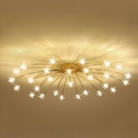 Plafonnier étoile dorée lumineuse pour chambre STARIS