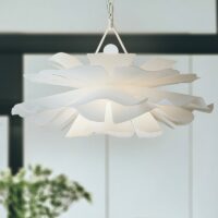 Plafonnier feuille pétale blanche nordique et chic BOHEMA