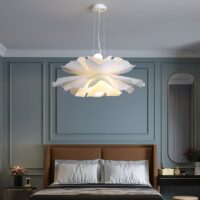 Plafonnier feuille pétale blanche nordique et chic BOHEMA