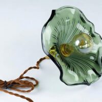 Plafonnier fleur art déco suspendu vintage ISALYS