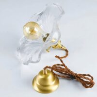 Plafonnier fleur art déco suspendu vintage ISALYS