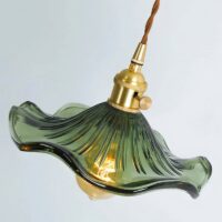 Plafonnier fleur art déco suspendu vintage ISALYS