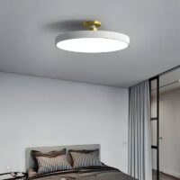 PLafonnier gris rond et plat minimaliste LUDI