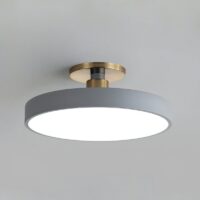 PLafonnier gris rond et plat minimaliste LUDI