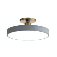 PLafonnier gris rond et plat minimaliste LUDI