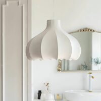 Plafonnier japonais wabi-sabi oignon en tissu de soie KOBU