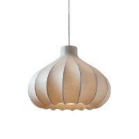 Plafonnier japonais wabi-sabi oignon en tissu de soie KOBU