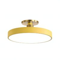 PLafonnier jaune rond et plat minimaliste LUDI