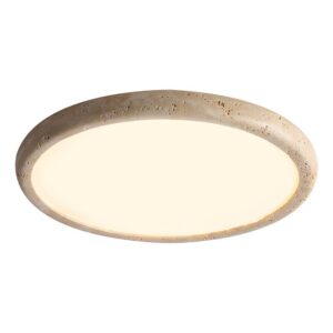 Plafonnier led plat effet travertin style japonaise KIOTO