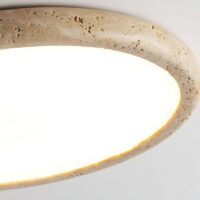 Plafonnier led plat effet travertin style japonaise KIOTO