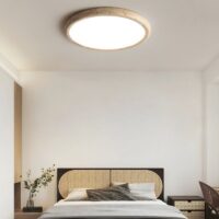 Plafonnier led plat effet travertin style japonaise KIOTO