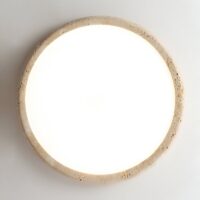 Plafonnier led plat effet travertin style japonaise KIOTO