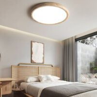 Plafonnier led plat effet travertin style japonaise KIOTO