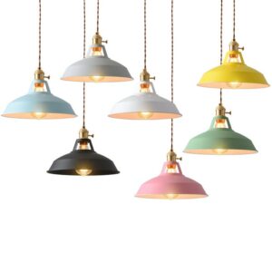 Plafonnier métal coloré minimaliste et scandinave BRICK