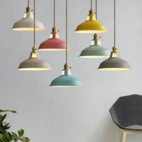 Plafonnier métal coloré minimaliste et scandinave BRICK