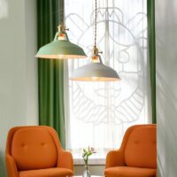 Plafonnier métal coloré minimaliste et scandinave BRICK
